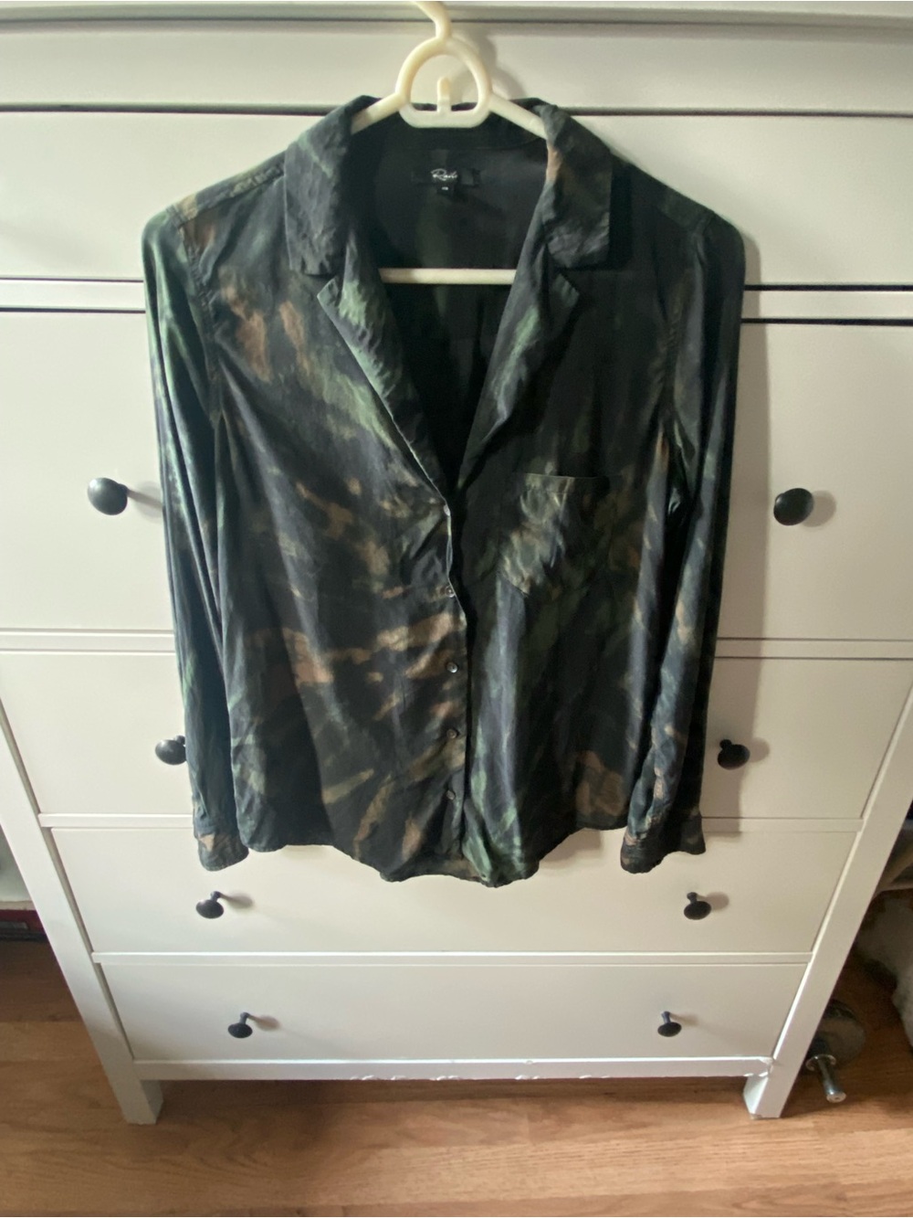 Rails Black silk- Look Button Shirt